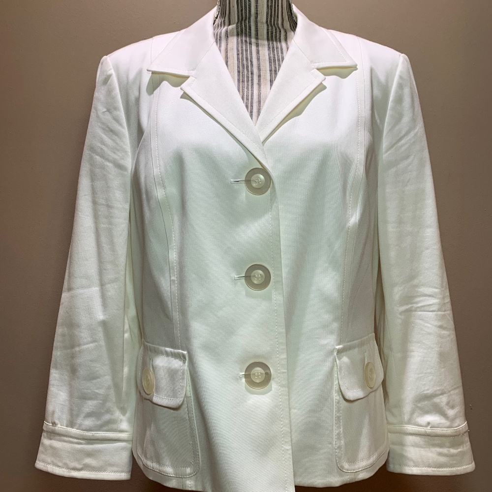 Talbots Stretch Cream Blazer